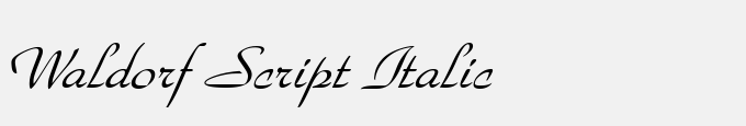 Waldorf Script Italic